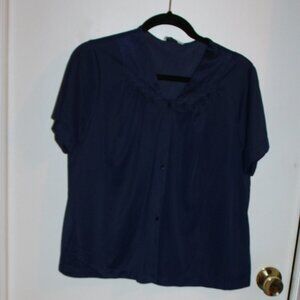 Vintage Women's Navy Pajama Top